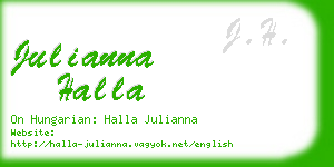 julianna halla business card